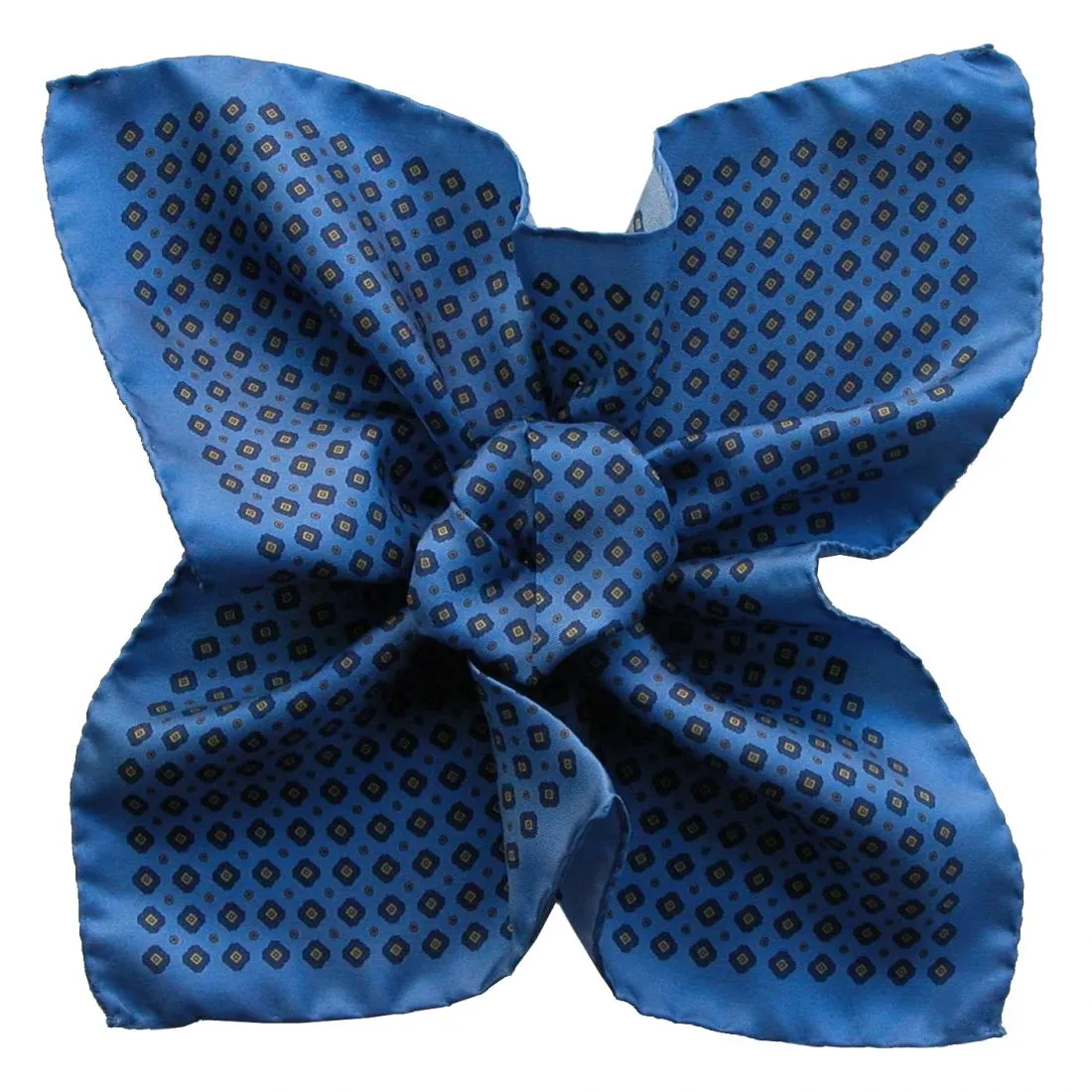 Pochette soie, Paolo Bleu